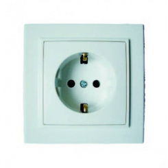 Розетка RIGHT HAUSEN KIRA 1-а внутр. с/с біла керам. HN-016081