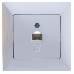 Розетка Quantum BEATA комп'ютерна одинарна (RG45) біла, 1шт/уп