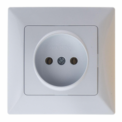 Розетка Quantum BEATA одинарна біла, 2шт/уп