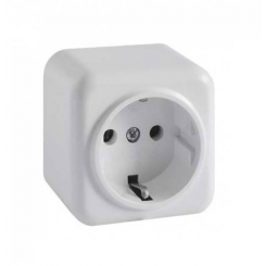 Розетка RIGHT HAUSEN ASTRA NV Керам. 1-а зовніш. с/с біла