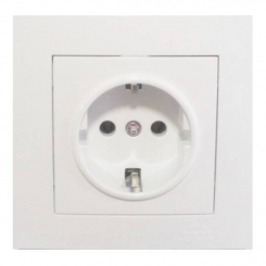 Розетка RIGHT HAUSEN VELENA 1-а внутр. с/с біла