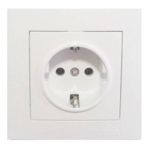 Розетка RIGHT HAUSEN VELENA 1-а внутр. с/с біла