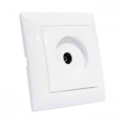 Розетка ТВ біла TINA