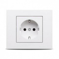 Розетка із зав. Грано біла /12/120