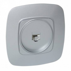 Розетка комп'ютерна срібло ELA