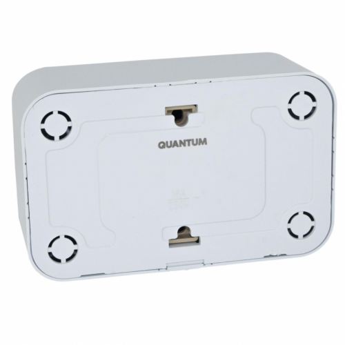 Розетка накладна Quantum подвійна із заземленням біла, 1шт/уп