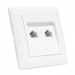 Розетка подвійна комп'ютерна TINA