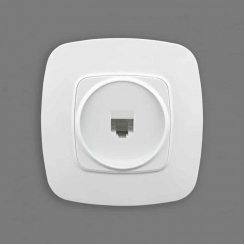 Розетка телефонна біла ELA