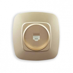 Розетка телефонна золото ELA