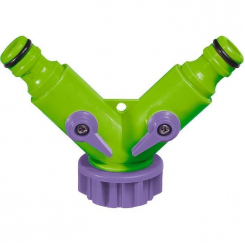 Розгалужувач 2-канальний, регульований, зі штуцерами// PALISAD