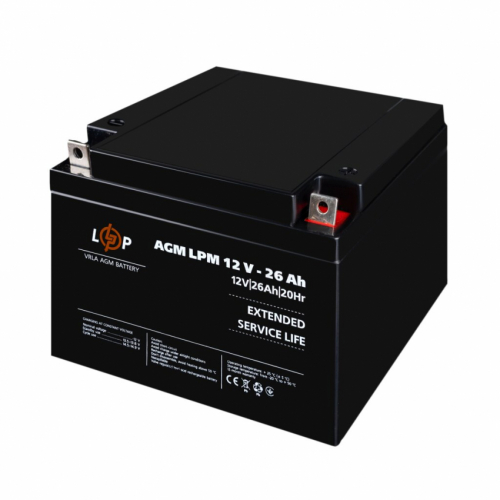 Розпродаж (4134) Акумулятор AGM LPM 12V - 26 Ah (09-2024)