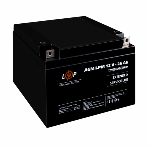 Розпродаж (4134) Акумулятор AGM LPM 12V - 26 Ah (09-2024)