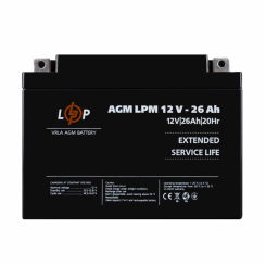 Розпродаж (4134) Акумулятор AGM LPM 12V - 26 Ah (09-2024)