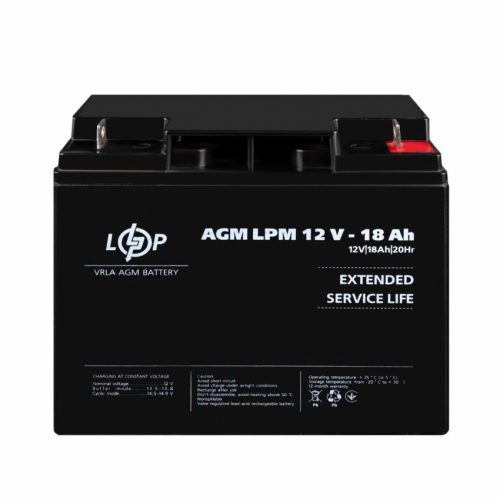 Розпродаж Акумулятор AGM LPM 12V - 18 Ah
