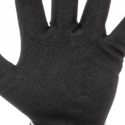 Рукавички трикотажні синтетичні, повне двошарове нітрилове покриття, базове гладке, пористе на долоні, повітропроникні, 10" STORM INTERTOOL SP-0190