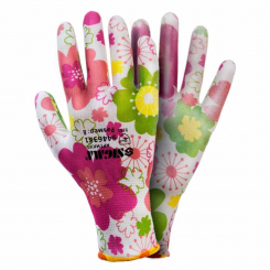 Рукавички із ПУ покриттям (білий манжет) Sigma (9446381)