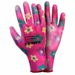 Рукавички із ПУ покриттям (червоний манжет) Sigma (9446321)