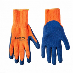 Рукавички робочі, утеплені, акрилові з рельєфним латексним покриттям, 10 "