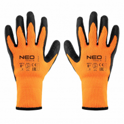 Рукавички робочі утеплені, поліестер з латексним покриттям, 2242X, розмір 8