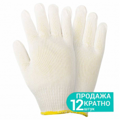 Рукавички трикотажні без точкового ПВХ покриття р10 Майстер (білі) GRAD (9441725)