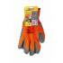 Рукавички трикотажні безшовні ребристі MASTERTOOL нітрилове покриття долоні 10" підвіс помаранчево-сірі 83-0403