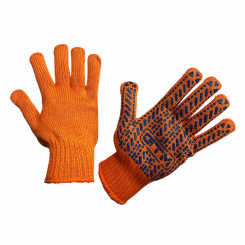 Рукавички трикотажні помаранчеві ТМ GTM LUX 5612
