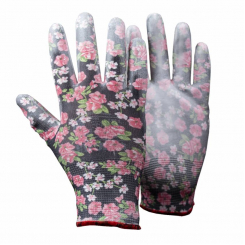 Рукавички трикотажні з частковим ПУ покриттям р7 (чорні манжет) Sigma (9446481)