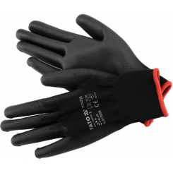Рукавички робочі нейлонові YATO чорні, розмір 8