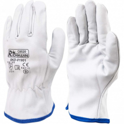 Рукавиці робочі шкіряні (козяча шкіра) білі C8520
