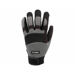 Рукавиці робочі з м'якими прокладками YATO : штучна шкіра, поліуретан, спандекс, розмір 11 [12]