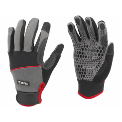 Рукавиці робочі з протиковзними надолониками YATO: штучна шкіра, поліуретан, спандекс, сил розмір 11