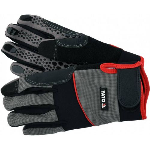 Рукавички робітники із застібкою-липучкою YATO: штучна шкіра синтетична тканина, розмір 9