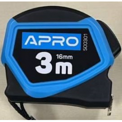 Рулетка обгумована з автостопом 3 м х 16 мм APRO  (APRO)