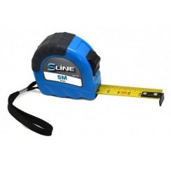 Рулетка, гумовий корпус, з фіксатором, 5 м/19 мм