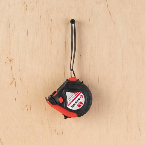 Рулетка з металевим полотном 3 м * 16 мм, три стопора полотна INTERTOOL MT-0103