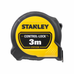 Рулетка вимірювальна CONTROL-LOCK довжиною 3 м, шириною 19 мм, в обгумованому корпусі, з подвійною шкалою STANLEY STHT37230-0