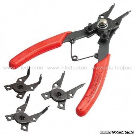 Знімач стопорних кілець 4 в 1 INTERTOOL HT-2901
