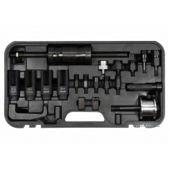 Знімачі форсунок, інжекторів YATO ударні, з насадками, сумісні з BOSCH, DELPHI, DENSO, SIEMENS, 22 шт