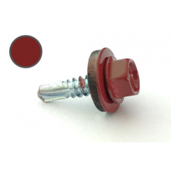 Саморіз покрівельний 4,8*19 DIN 7504K RAL 3011 до металу (пач 50шт) (колір - коричнево-червоний) APRO