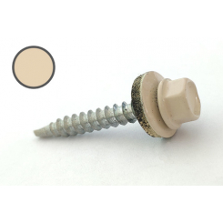 Саморіз покрівельний 4,8*35 DIN 7504K RAL 1015 до дерева (ящ. 1600шт) (колір - слонова кістка світлий) APRO