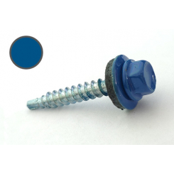 Саморіз покрівельний 4,8*35 DIN 7504K RAL 5005 до дерева (ящ. 1600шт) (колір - сигнальний синій) APRO