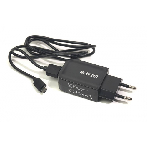 Зарядний пристрій PowerPlant W-280 USB 5V 2A micro USB