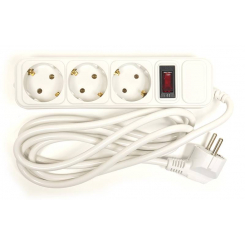 Мережевий фільтр PowerPlant 1.8м, 3x1.5мм2, 10А, 3 розетки, євростандарт (JY-1054/1.8)