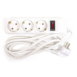 Мережевий фільтр PowerPlant 1.8м, 3x1.5мм2, 10А, 3 розетки, євростандарт (JY-1054/1.8), коробка