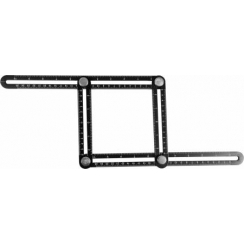 Шаблон-лінійка для перенесення вимірів YATO: 250 x 120 мм, алюмінієвий.