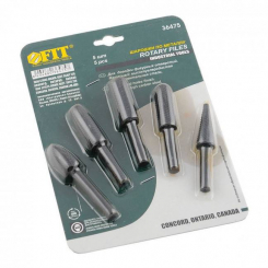 Шарошки – металеві для фігурних отворів, по металі, набір 5шт. FIT