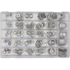 Шайби алюмінієві YATO, Ø = 5/9 - 28/36 мм, наб. 300 шт, набір