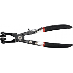 Щипці для стягуючих хомутів YATO l=215 мм вигнуті на 45° [6/36]