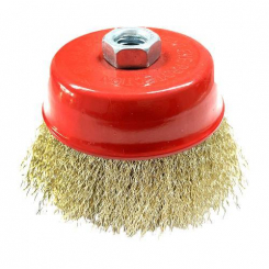 Щітка-чашка Vitals гофрована латунована 65 мм М14, 0,3 мм