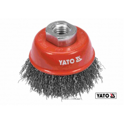 Щітка чашка зачисна з нержавіючої сталі до КШМ YATO Ø65 мм 12500 об/хв М14